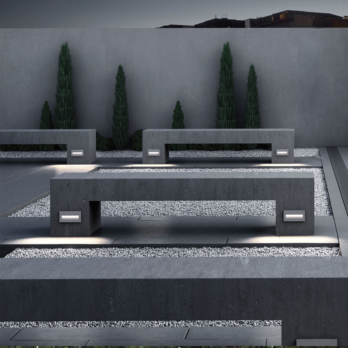 Odia LED 3.44 inch Marine Grey Outdoor In Wall