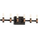Albany LED 26.5 inch Brass and Black Vanity Light Wall Light