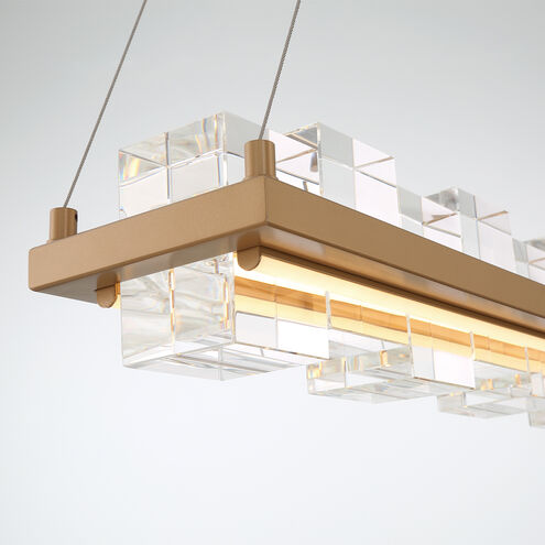 Bruco Linear Chandelier Ceiling Light in Gold