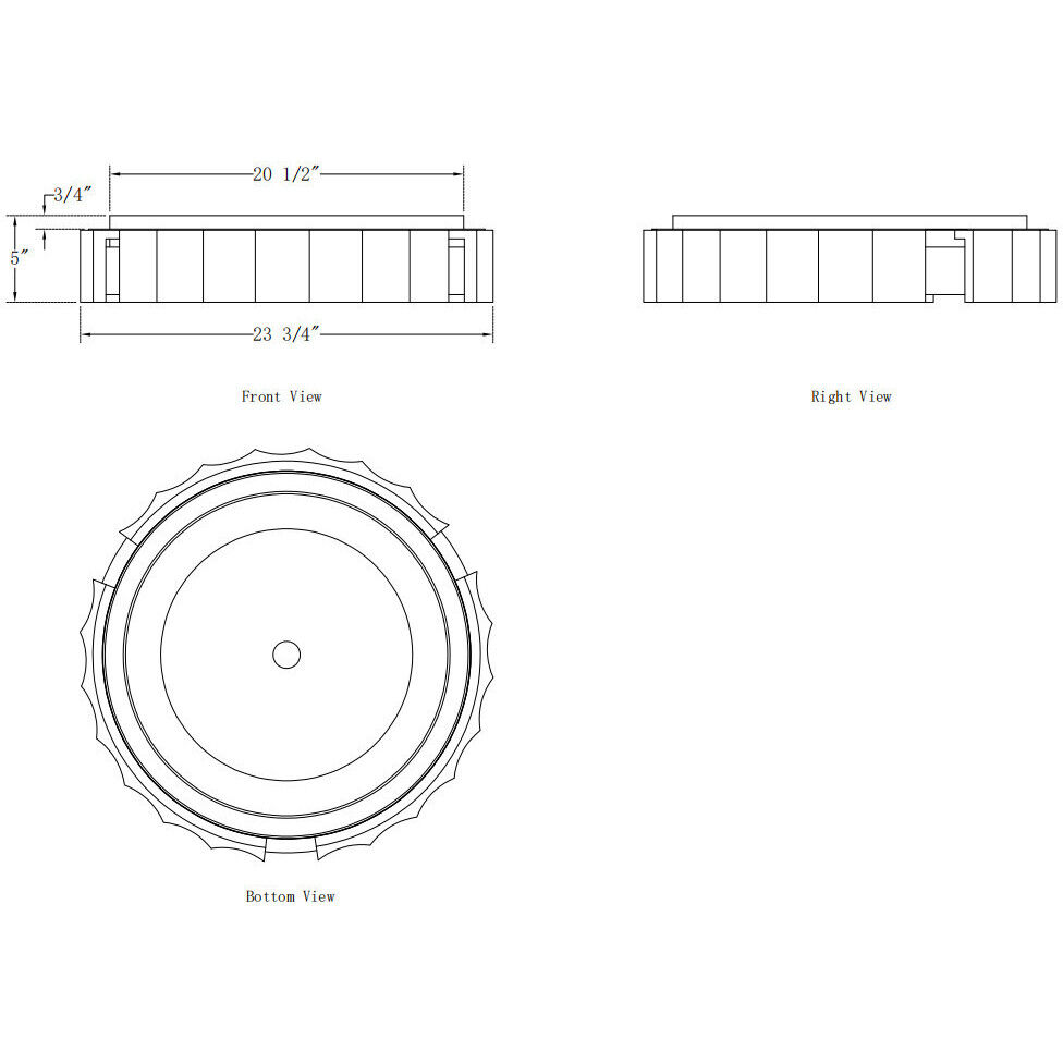 Roslington LED 23.75 inch Gold Flush Mount Ceiling Light