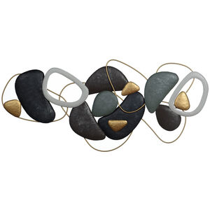 Cameron Blue and White and Gold Wall Art