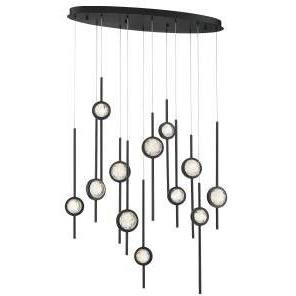 Barletta LED 12 inch Black Chandelier Ceiling Light