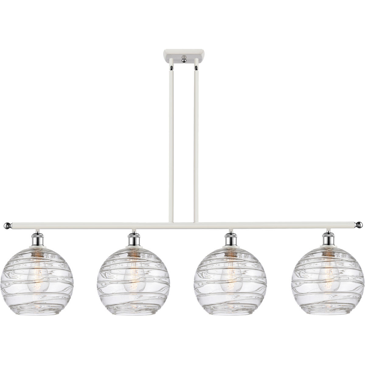 Ballston Deco Swirl 4 Light 48.25 inch Island Light