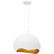 Baleia 2 Light 18 inch White Chandelier Ceiling Light