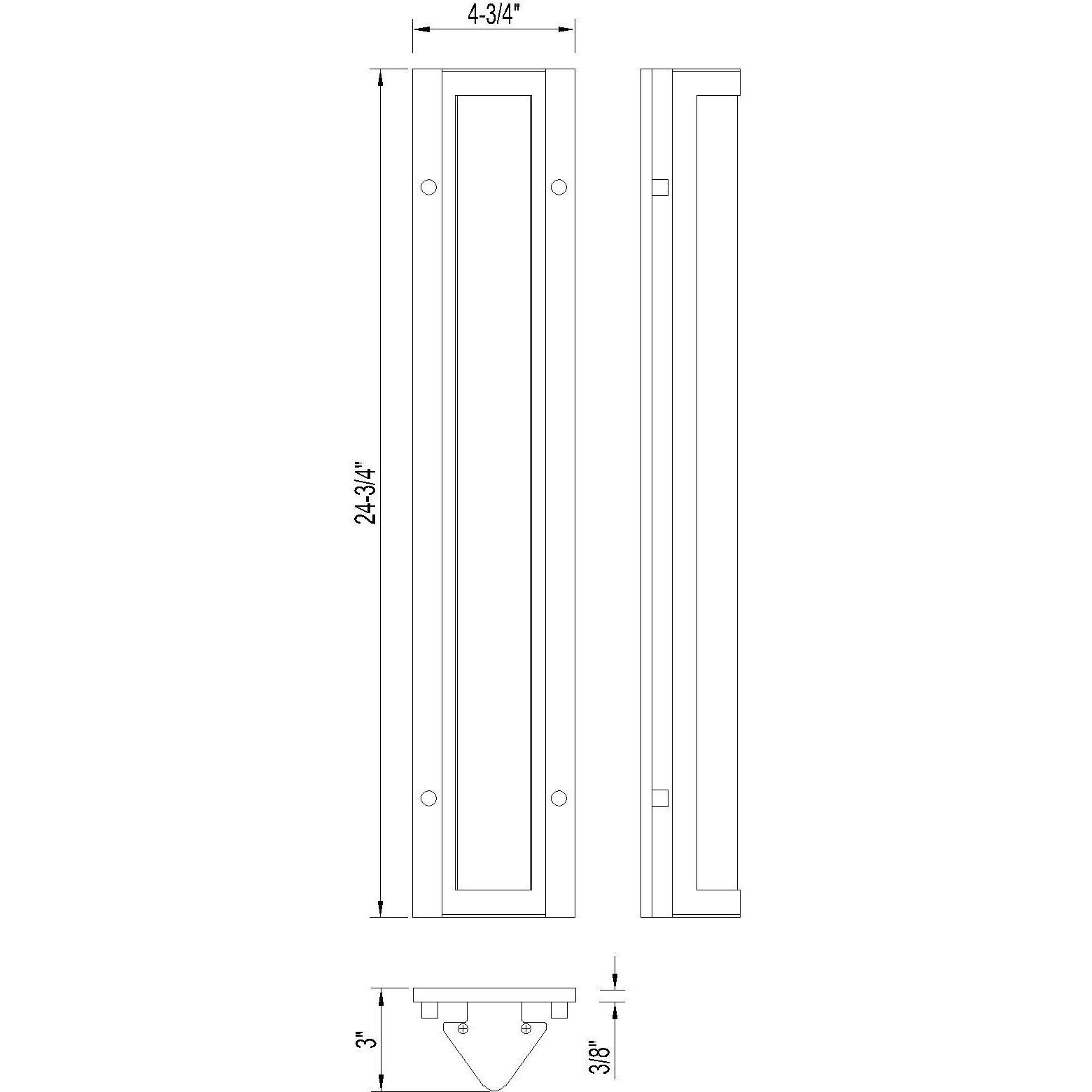 Hy50 LED 24.63 inch Sand Black Outdoor Wall Sconce