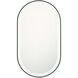 Sara 42 X 24 inch Matte Black LED Mirror