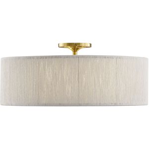 Maynard 4 Light 22 inch Warm Brass Flush Mount Ceiling Light