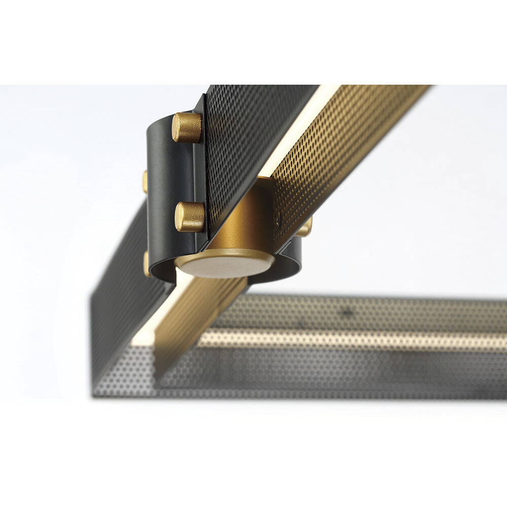 Admiral LED 21.25 inch Gold and Black Chandelier Ceiling Light