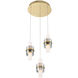 Rola LED 14.5 inch Gold Chandelier Ceiling Light