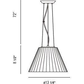 Ribo 1 Light 13 inch Chrome Pendant Ceiling Light in Black, Small