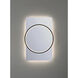 Trails 36 X 24 inch Matte Black LED Mirror