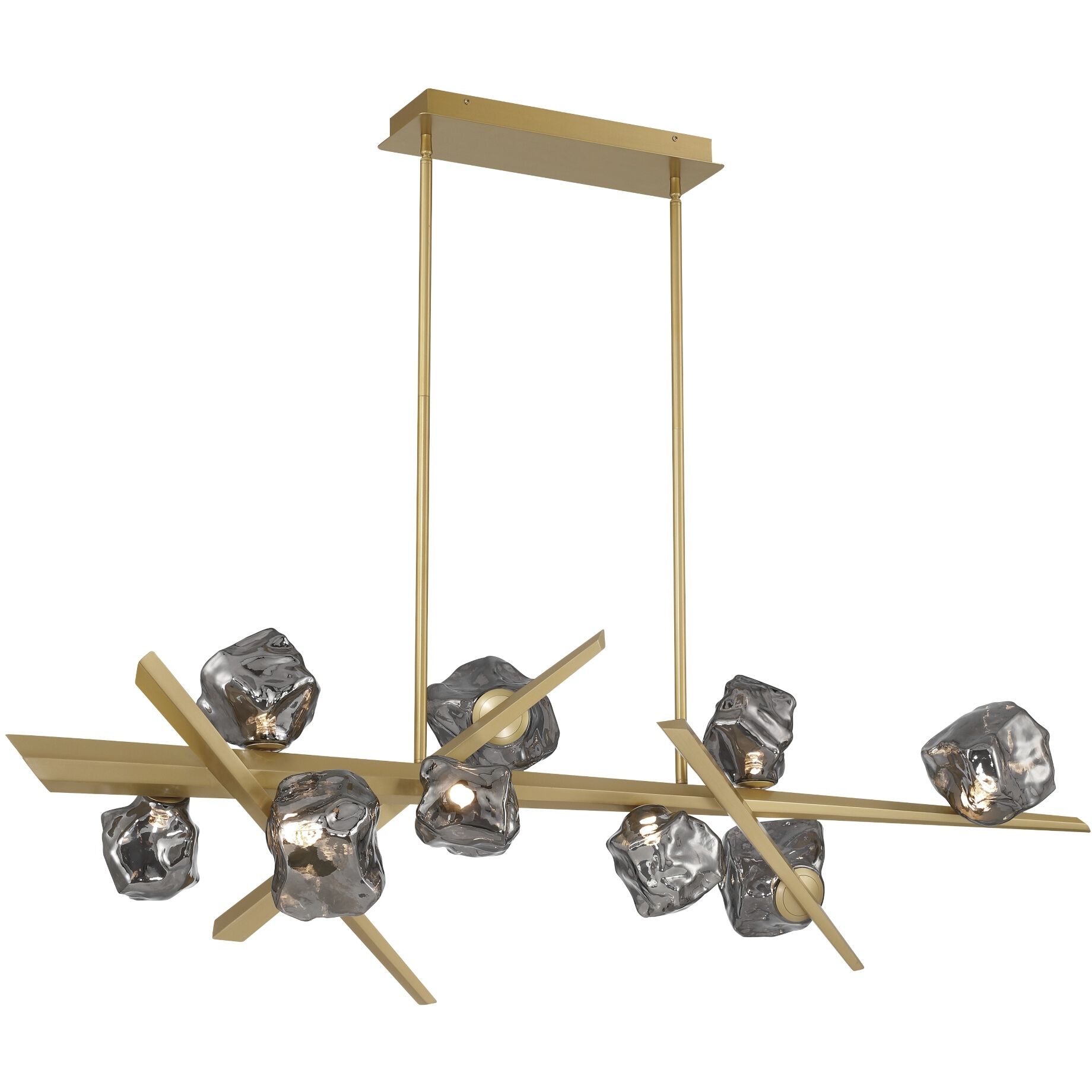 Thorah Linear Chandelier Ceiling Light in Gold