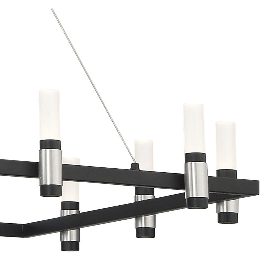 Altamont LED 27 inch Satin Nickel/ Black Chandelier Ceiling Light