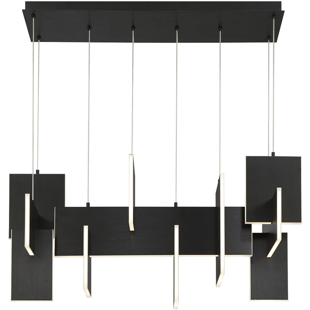 Coburg Linear Chandelier Ceiling Light in Black