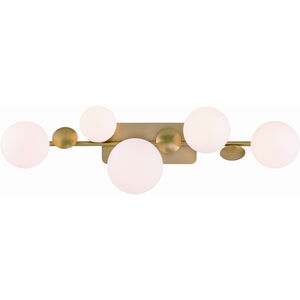 Vine 5 Light 36 inch Gold Vanity Light Wall Light
