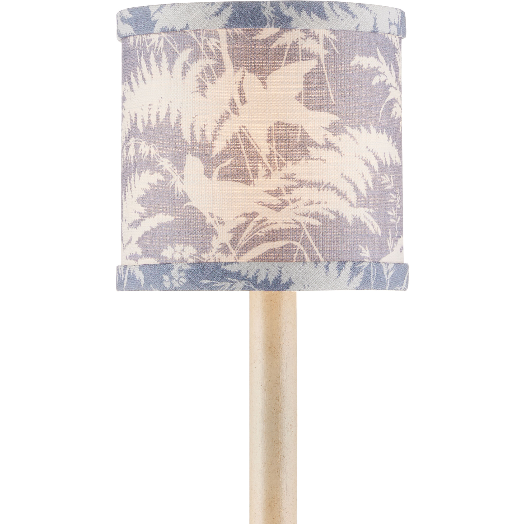 Aviary Dusty Blue/Ivory Drum Chandelier Shade