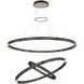 Admiral LED 62 inch Matte Black/Gold Painting Chandelier Ceiling Light