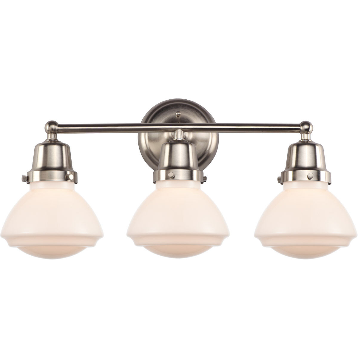 Aditi Olean 3 Light 22.75 inch Brushed Satin Nickel Bath Vanity Light Wall Light, Aditi