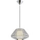 Recinto 1 Light 12 inch Chrome Pendant Ceiling Light, Large
