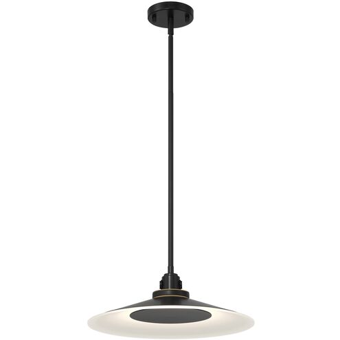 Deckard 1 Light 16 inch Gold and Black Outdoor Pendant