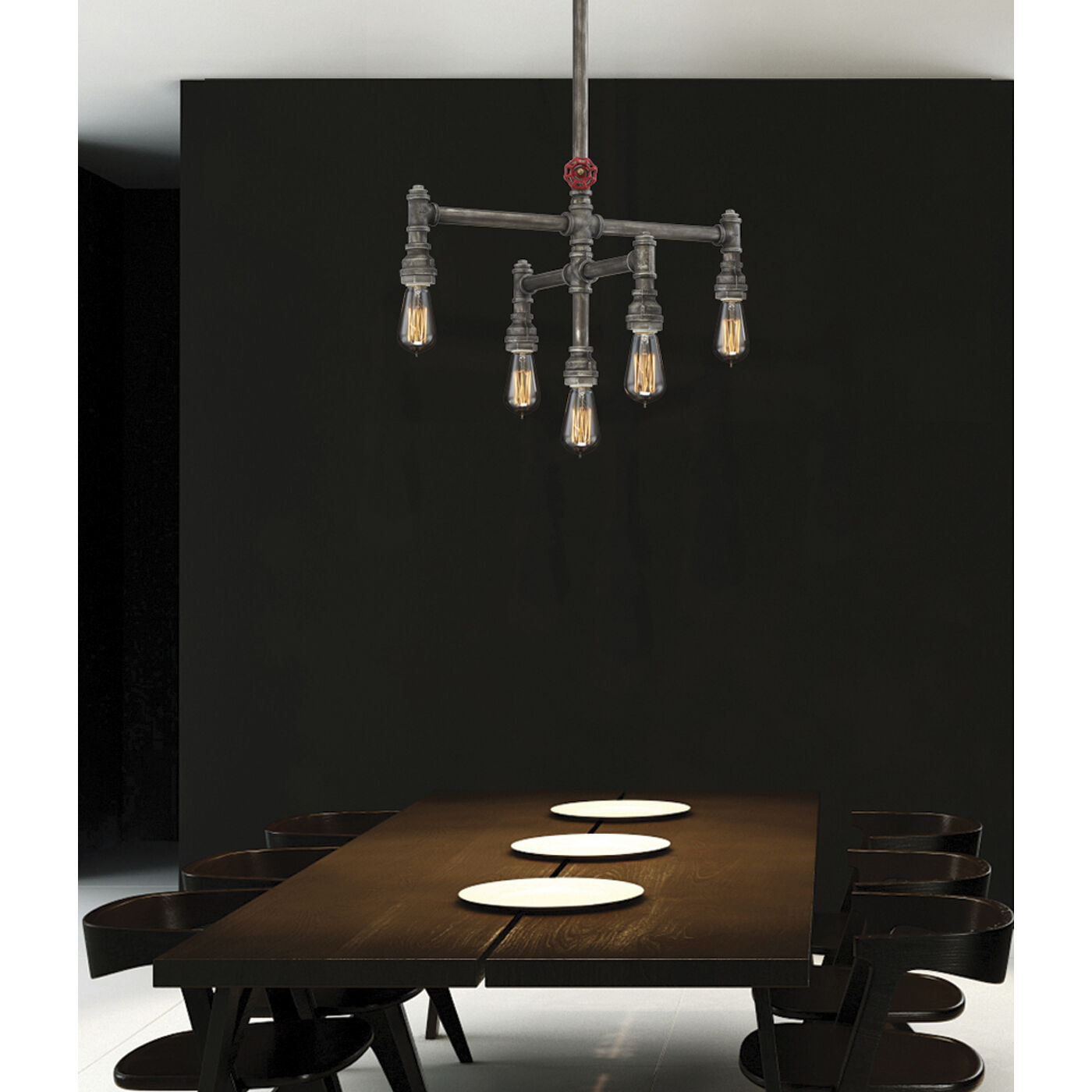 Zinco 7 Light 26 inch Aged Silver Chandelier Ceiling Light