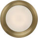 Macey LED 22.25 inch Antique Brass Semi-Flush Mount Ceiling Light