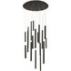 Santana LED 24 inch Black Chandelier Ceiling Light