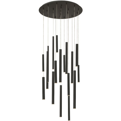 Santana LED 24 inch Black Chandelier Ceiling Light