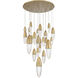 Ecrou 22 Light 39.75 inch Gold Chandelier Ceiling Light