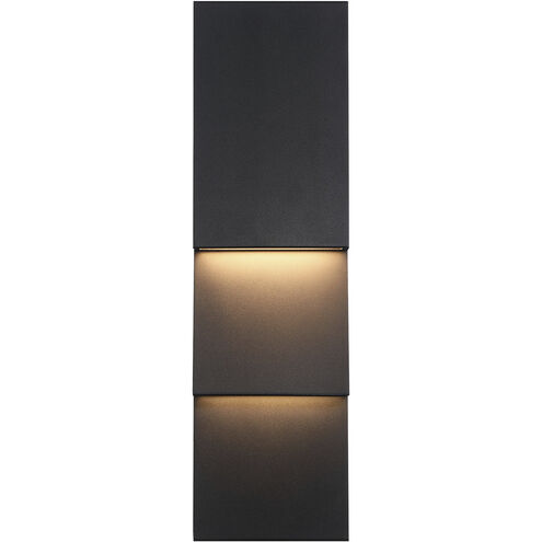 Nanton 2 Light 19 inch Black Outdoor Wall Sconce