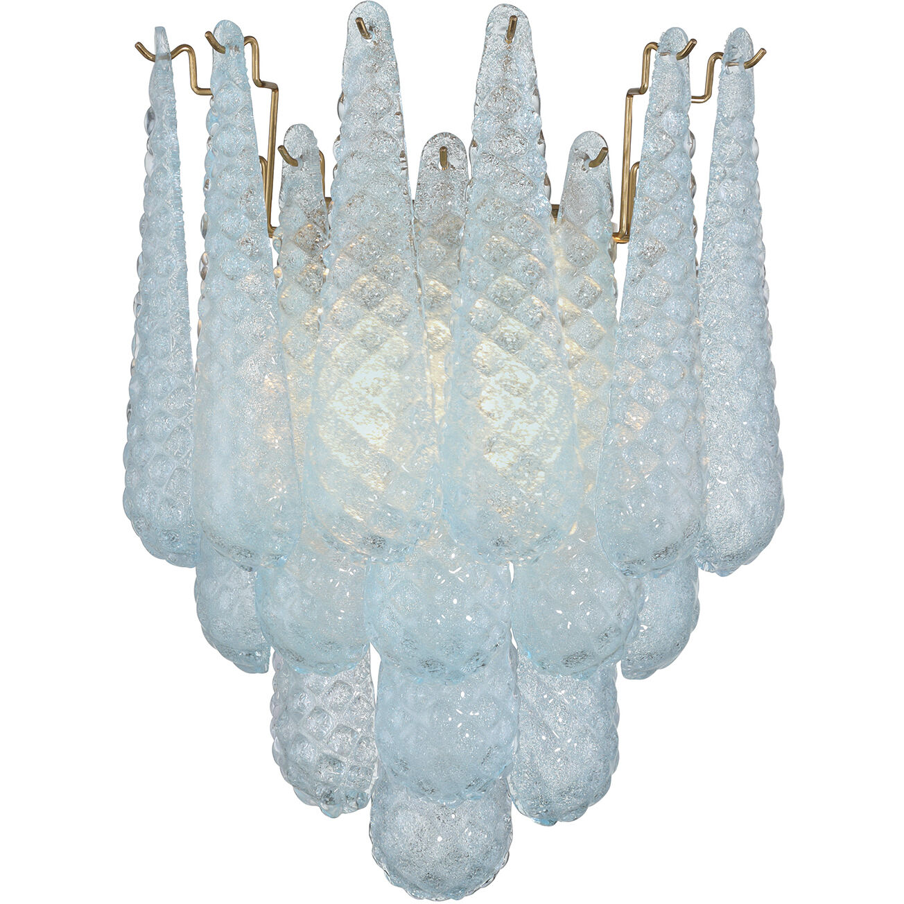 Ollie Bath Wall Light in Sand Glass Blue