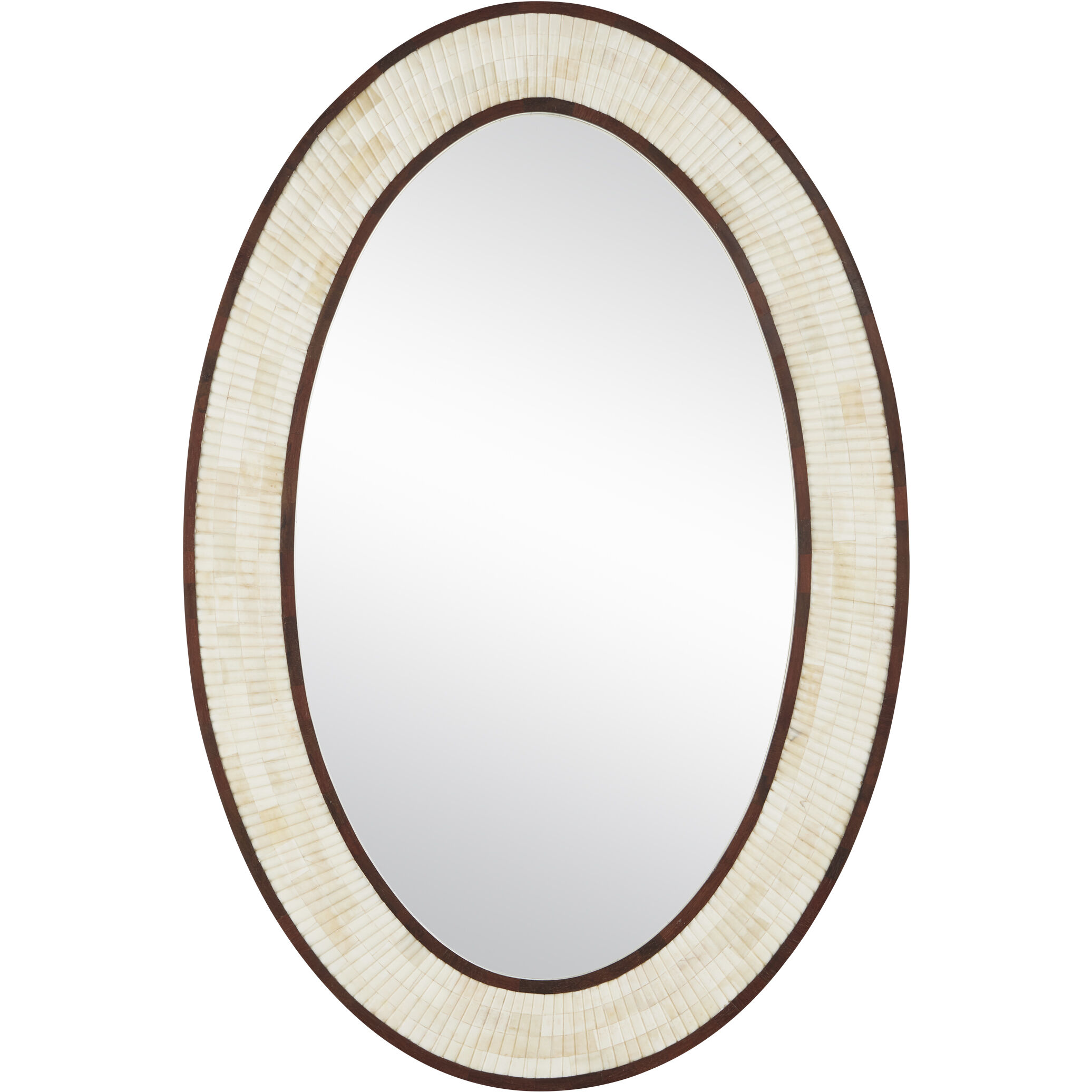 Andar 39 X 26 inch Natural and Dark Walnut with Mirror Mirror