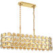 Perrene Linear Chandelier Ceiling Light in Gold