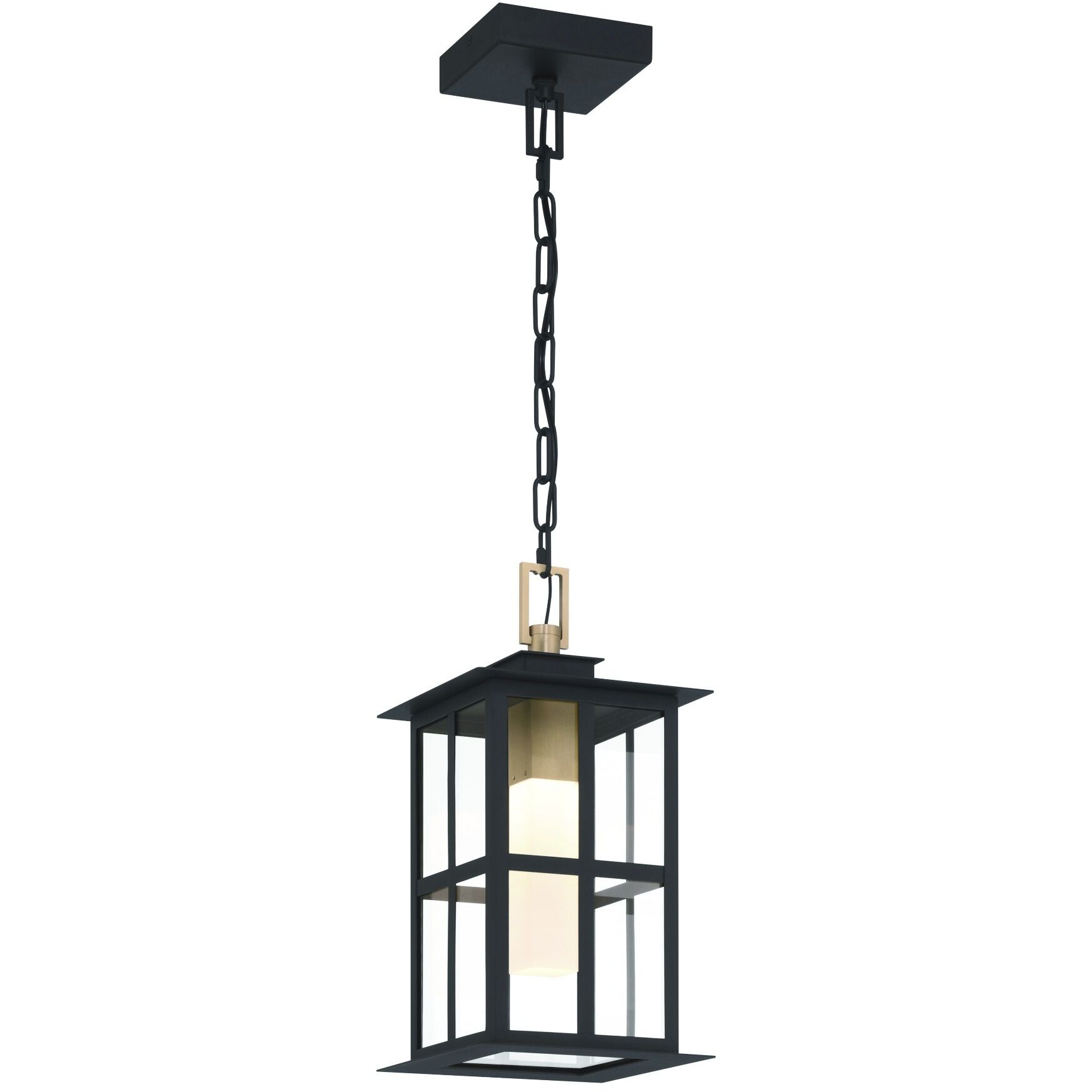 Greyson 1 Light 7.5 inch Brass and Black Outdoor Pendant