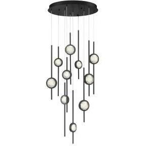 Barletta LED 24 inch Black Chandelier Ceiling Light