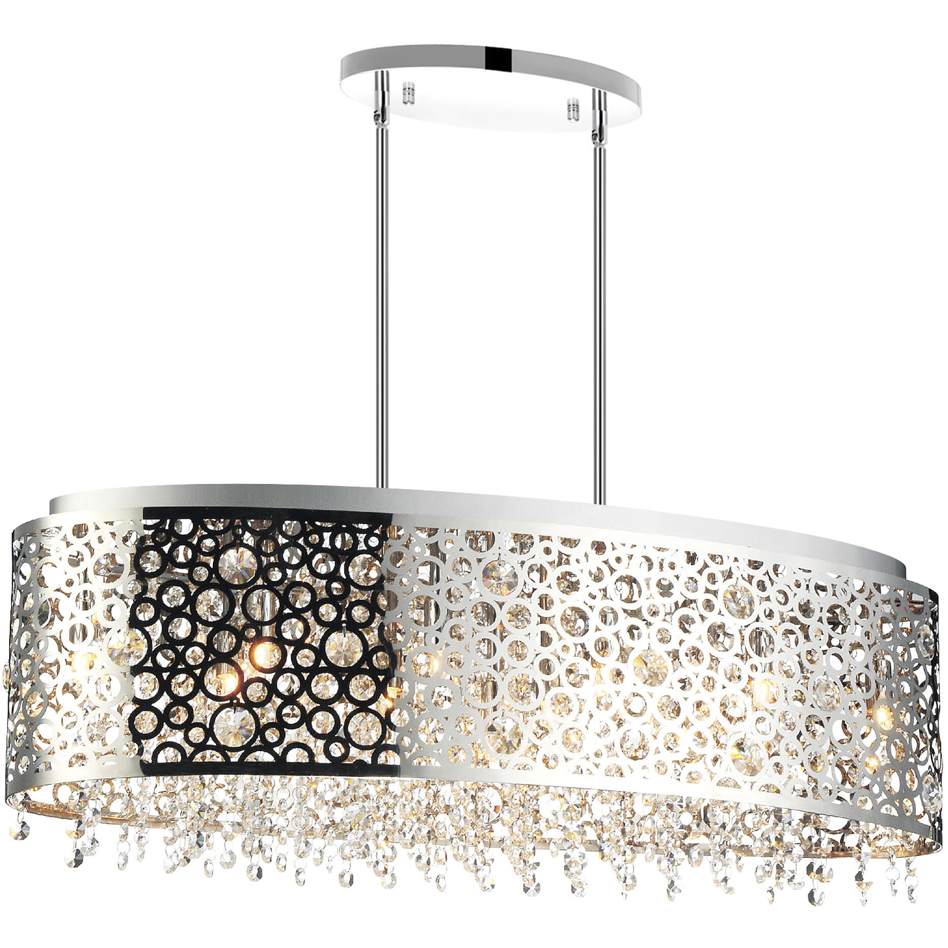 Bubbles 11 Light 30 inch Chrome Island/Pool Table Light Ceiling Light