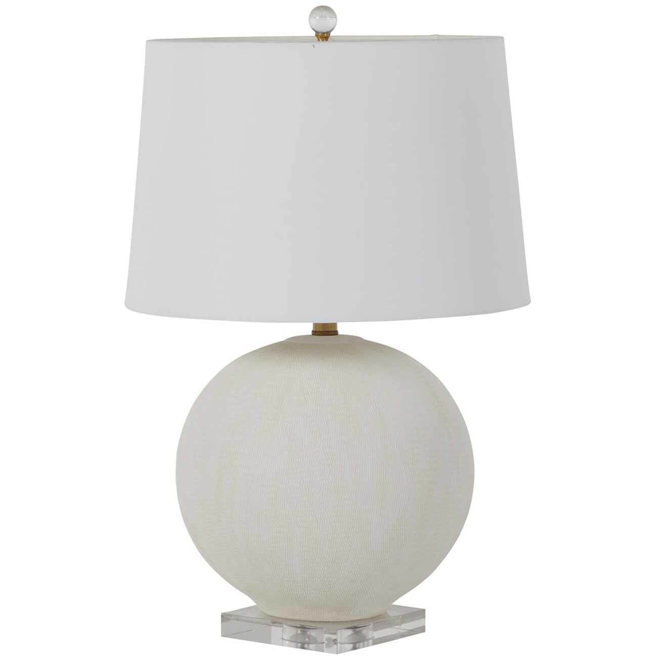 Wheeler 25 inch Natural White Ceramic / Matte Antique Brass Table Lamp Portable Light