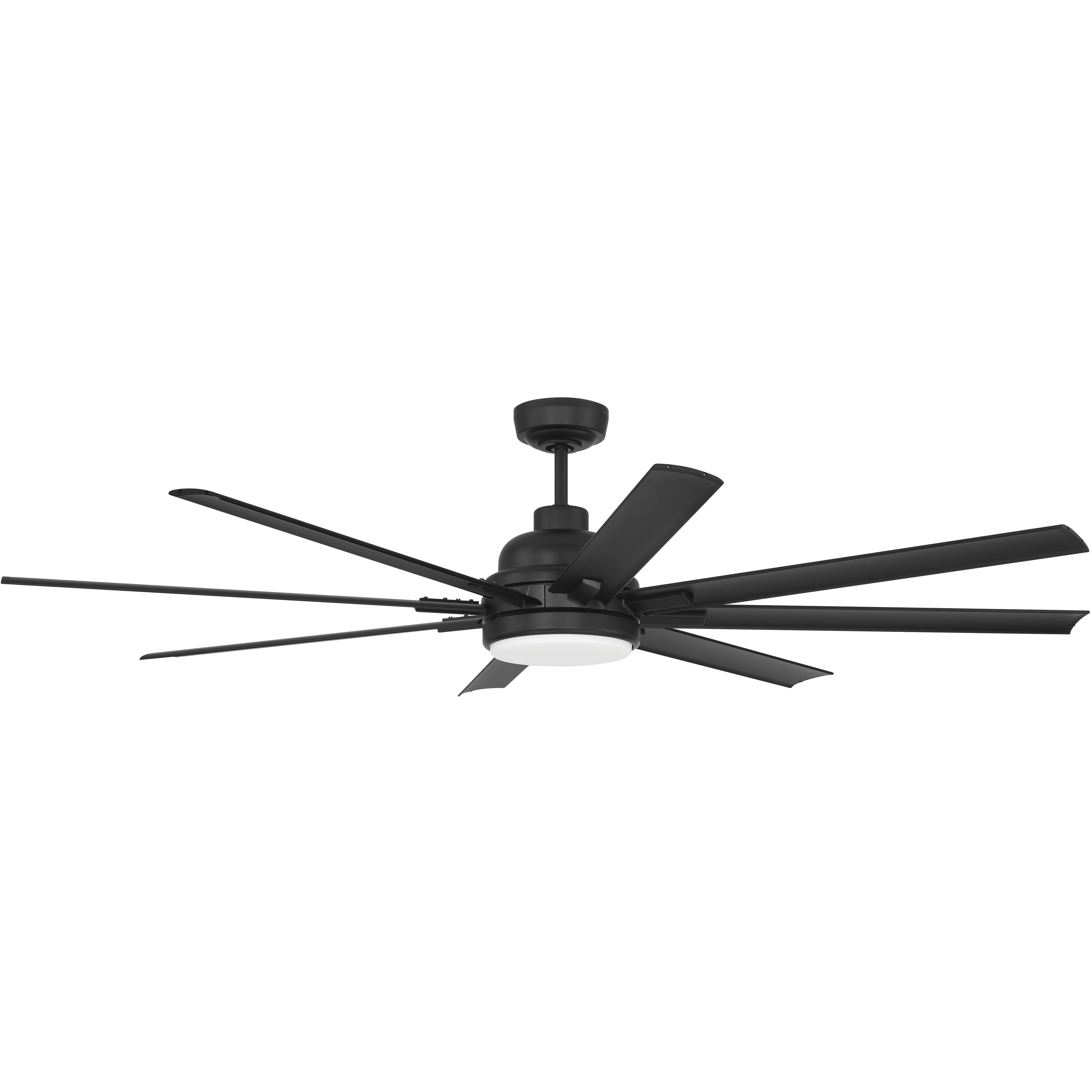 Rush 65 inch Flat Black Ceiling Fan