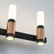 Albany LED 20 inch Brass and Black Vanity Light Wall Light