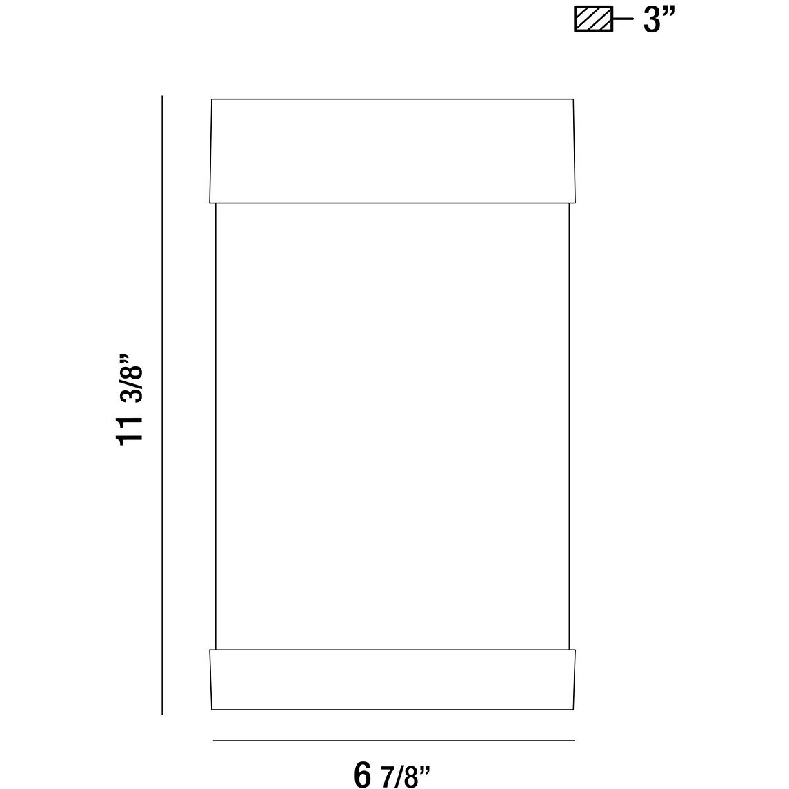 Tiffany LED 11.38 inch Black Outdoor Wall Sconce, Small
