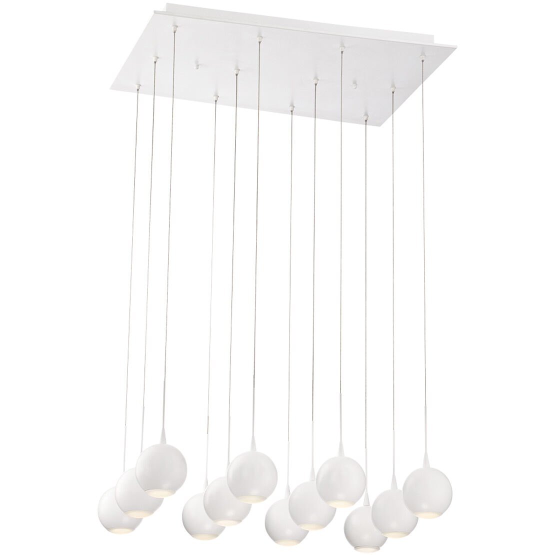 Patruno LED 25.75 inch Matte White Chandelier Ceiling Light
