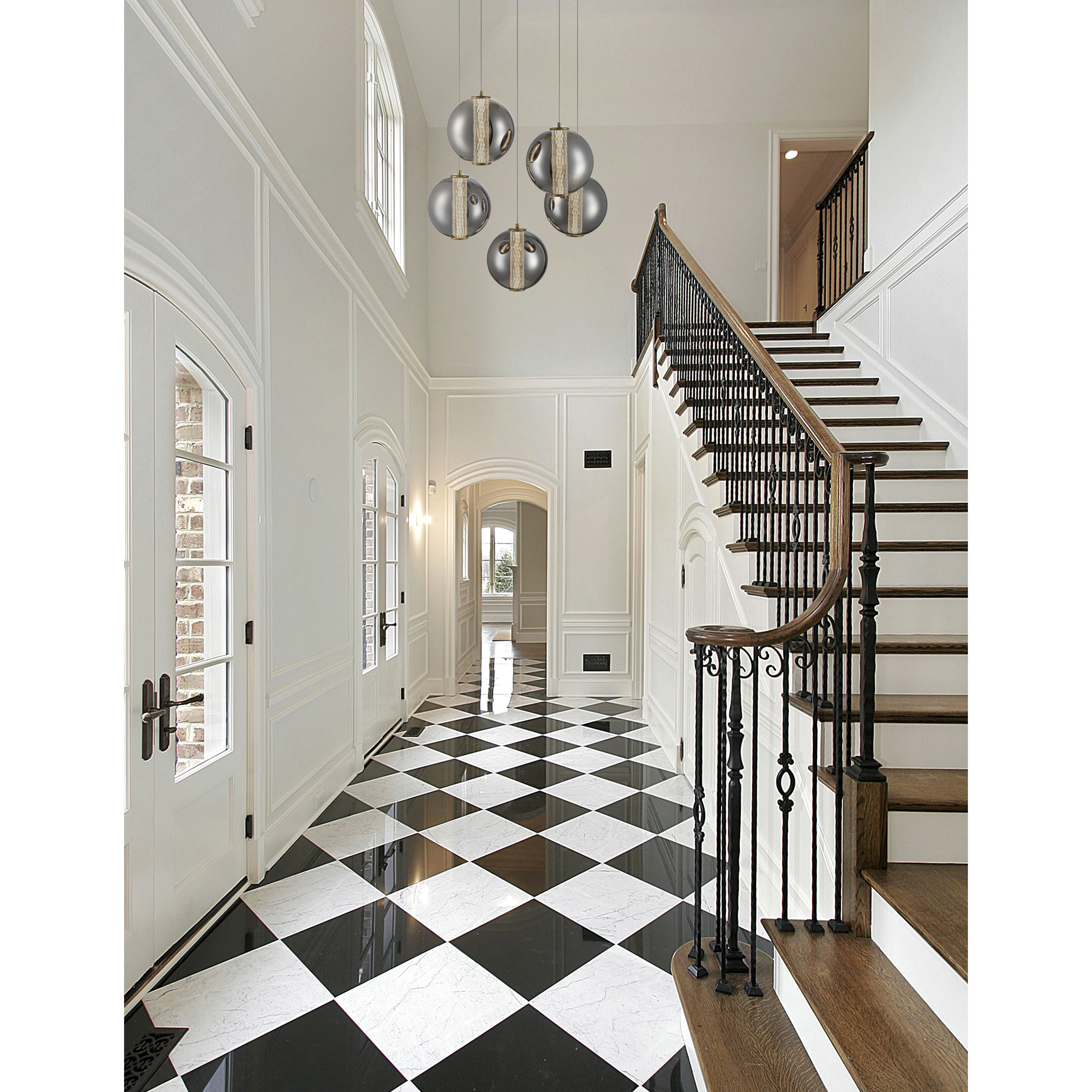 Atomo LED 25.75 inch Gold Chandelier Ceiling Light