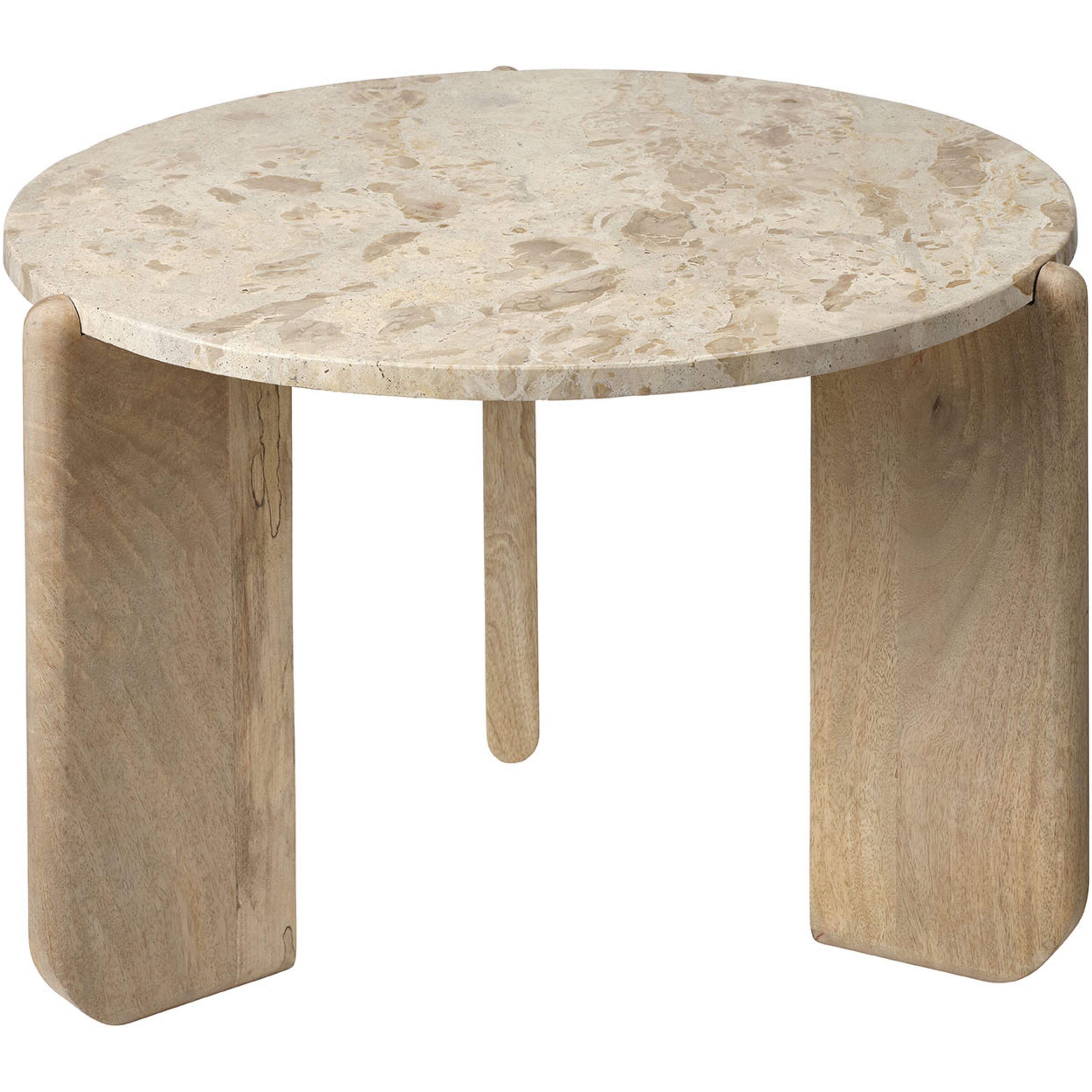 Quarry 28 X 18 inch Natural Light Mango Wood and Natural Tan Stone Coffee Table