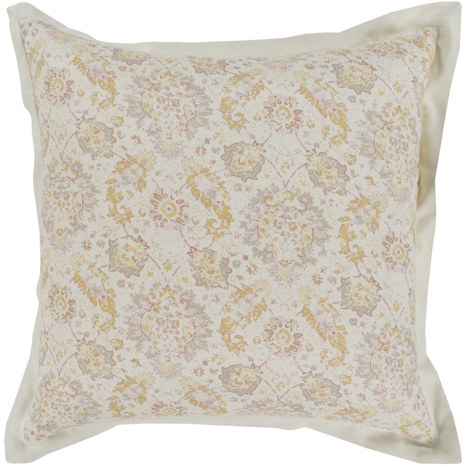 Mona Rose/Light Gray/Mustard/Cream/Blush/White Duvet in Twin