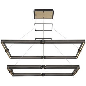 Admiral LED 29 inch Matte Black/Gold Painting Chandelier Ceiling Light