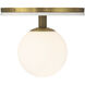 Carnagie LED 15 inch Antique Brass Flush Mount Ceiling Light
