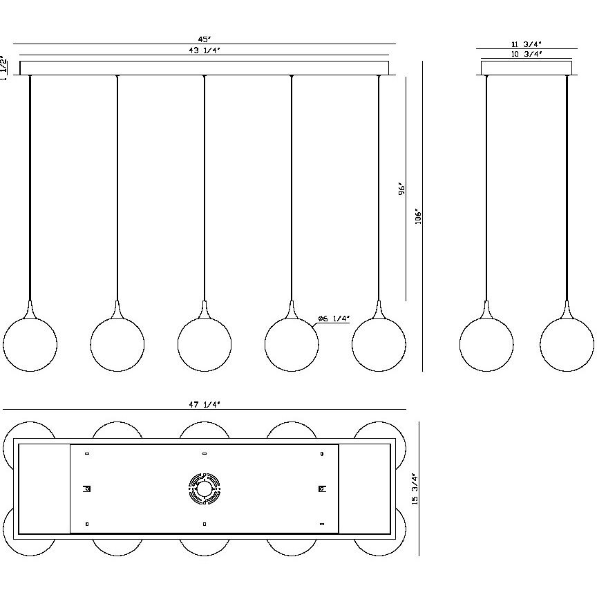 Iissa 10 Light 15.5 inch Black Chandelier Ceiling Light in Clear