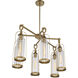 Yasmin 6 Light 20 inch Aged Gold Outdoor Chandelier