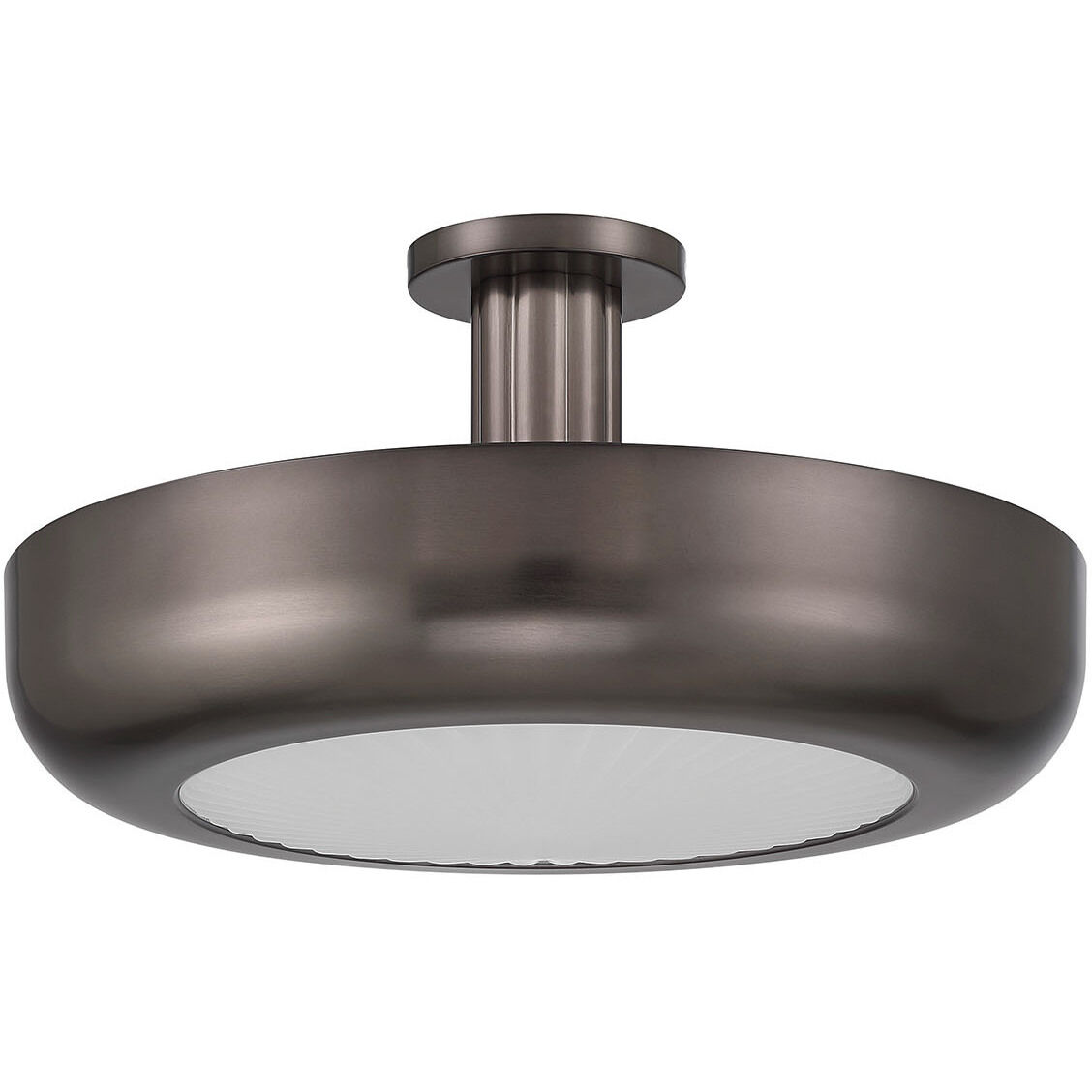 Macey LED 22.25 inch Harlow Bronze Semi-Flush Mount Ceiling Light