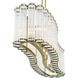 Glasbury Linear Chandelier Ceiling Light in Gold